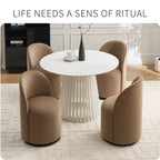 Set Of 1 Upholstered Kitchen & Dining Room Barrel Chair