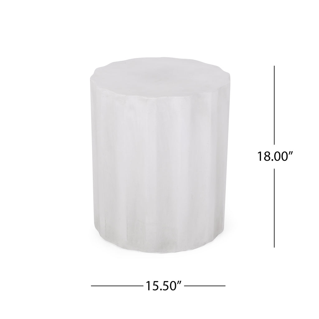 Outdoor Lightweight Concrete Side Table - Antique