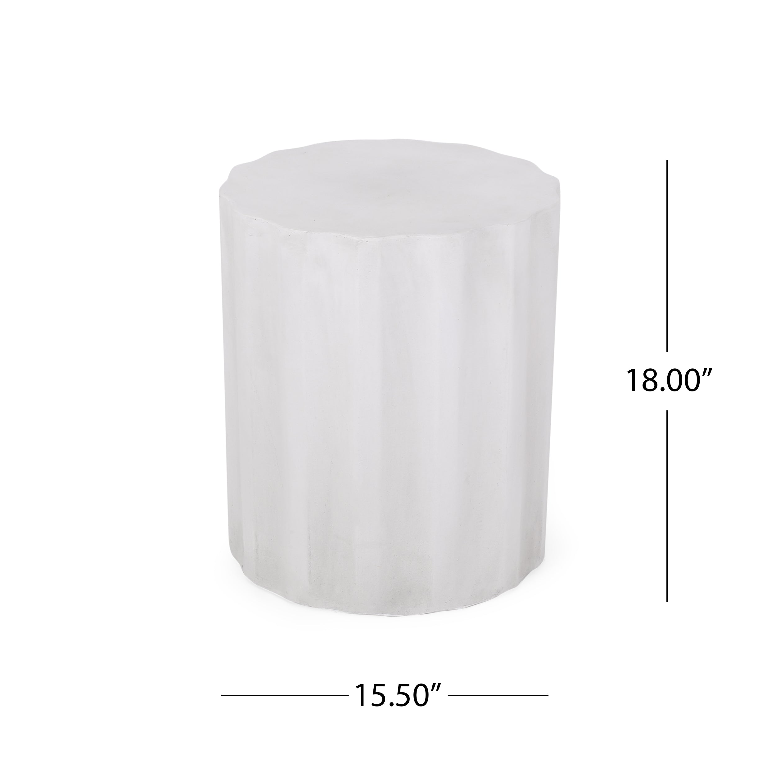 Outdoor Lightweight Concrete Side Table - Antique