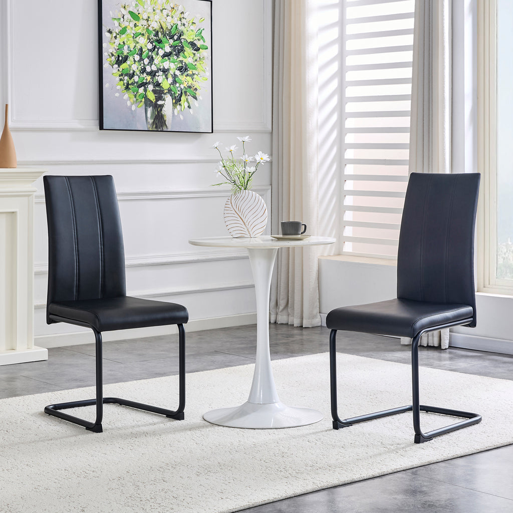 2-Pack PU Upholstered Dining Chairs
