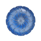 Handmade Glazed Ceramic Bird Bath, 17" Swirling Scroll Embossed Tray