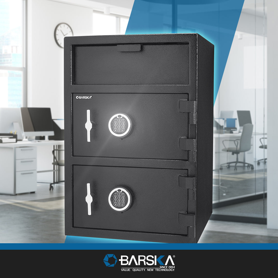 Digital Keypad Two Lock Depository Safe - 1.62 Cubic Ft