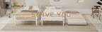 White Twin Metal Triple Bunk Bed with Removable Design