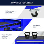 4 Drawers Multifunctional Tool Cart with Wheels - Blue