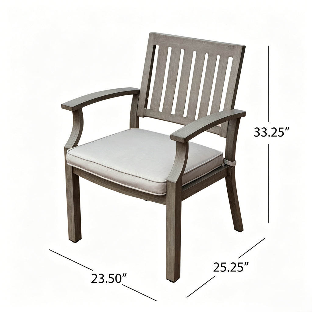 7-Piece Outdoor Dining Set with Aluminum Chairs