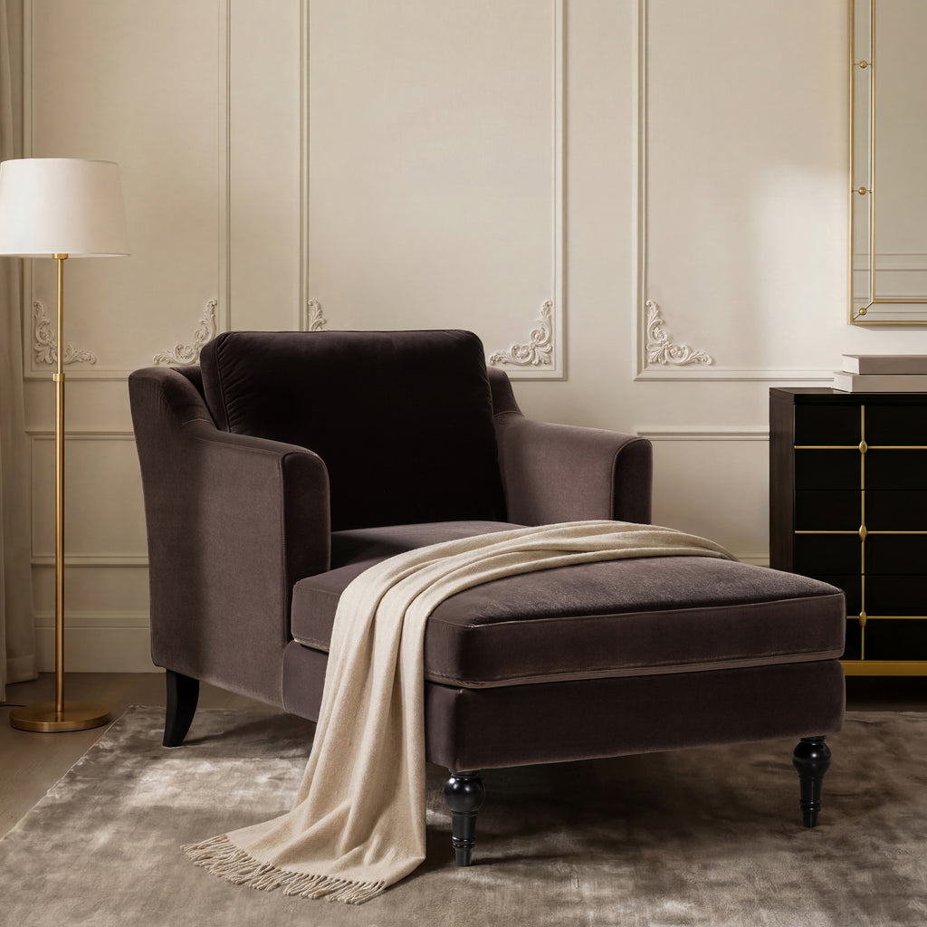 Josephine 60" Upholstered Chaise Lounge - Deep