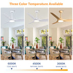 52 Inch ABS Blades Ceiling Fan With Light Kit
