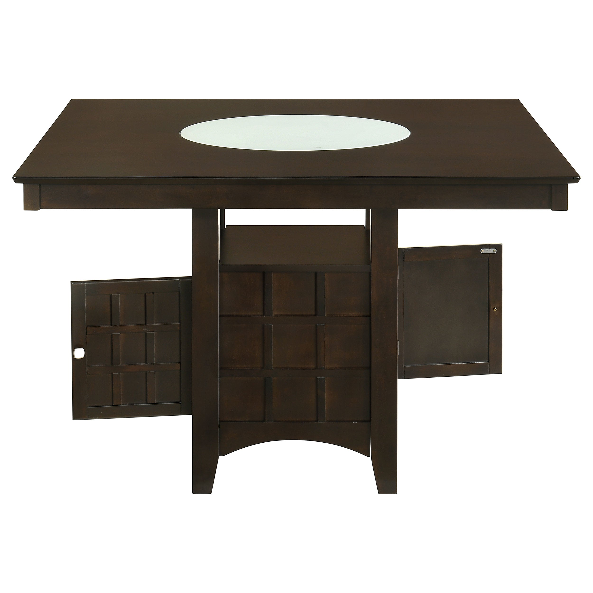 Tolland Cappuccino 1-Door Storage Counter Height Dining Table