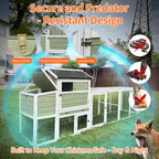 Wooden Chicken Coop with Run and Nesting Box