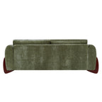 89"L Olive Chenille Sofa