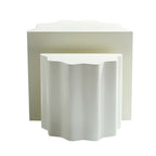2PCS Set Side Table with Wavy Edges Design