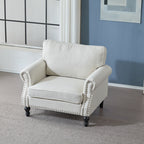 40.16 Inch Nailhead Trim Sofa - Beige