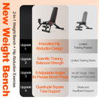 2-in-1 Weight Bench for Home Gym