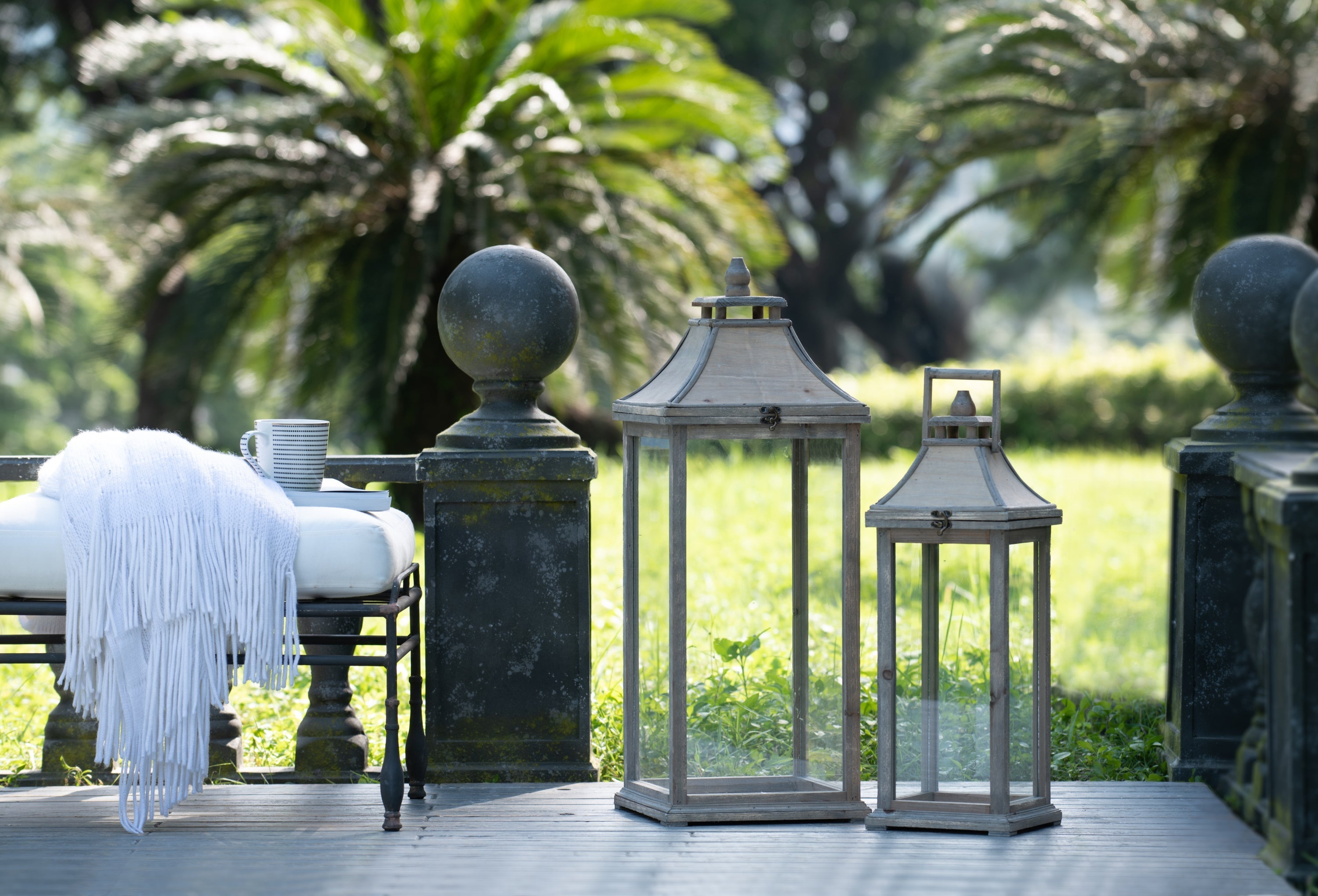 Wooden Candle Lantern Decorative, Hurricane Lantern Holder