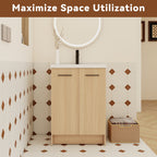 24" Freestanding Bathroom Vanity with Resin Sink