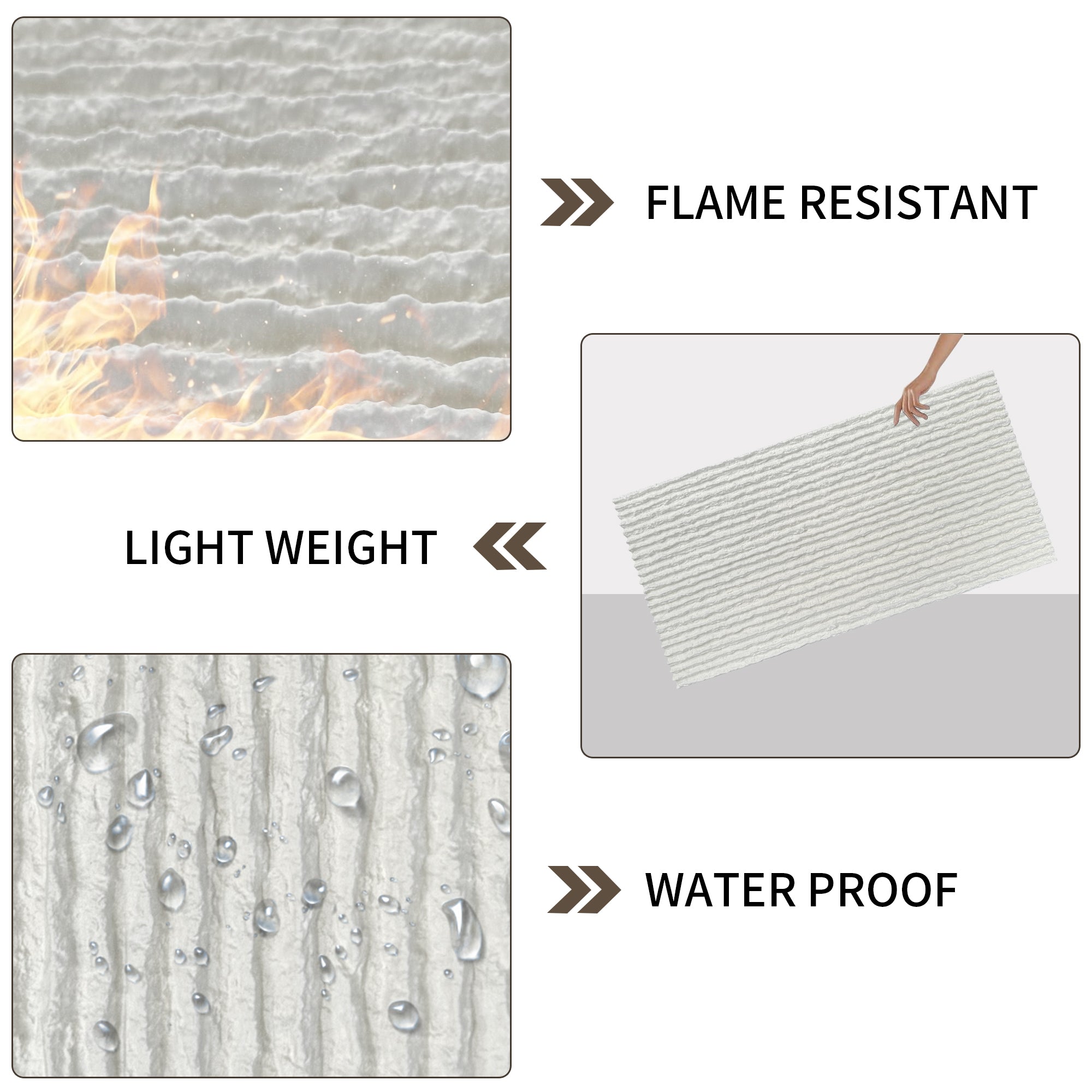 3D Faux Stone Wall Panels – 12 PCS PU Wainscoting Panel for Interior Wall Decor