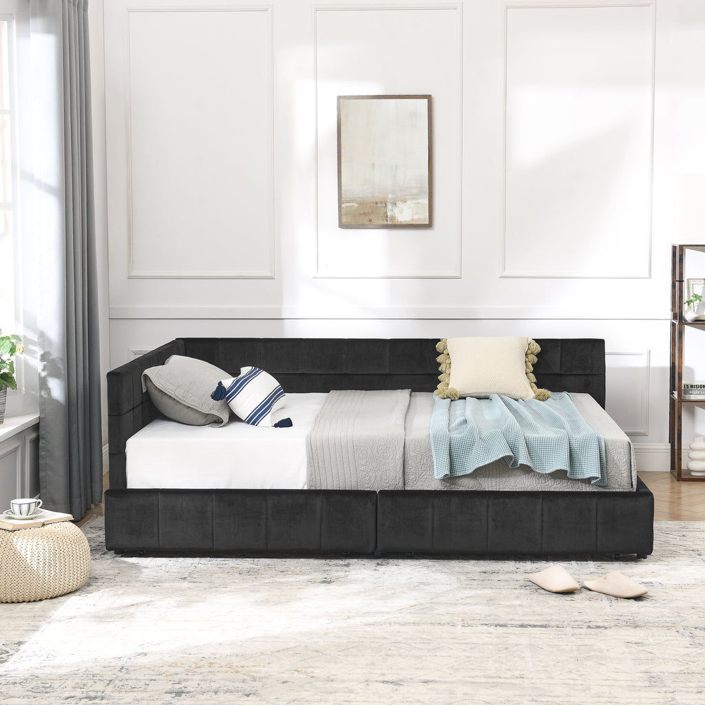 Full Size Storage Upholstered Tufted Bed Frame