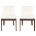 Acacia Wood Outdoor Dining Chair Set of 2