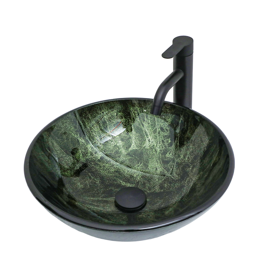 Artistic Tempered Glass Vessel Bathroom Sink