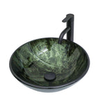 Artistic Tempered Glass Vessel Bathroom Sink
