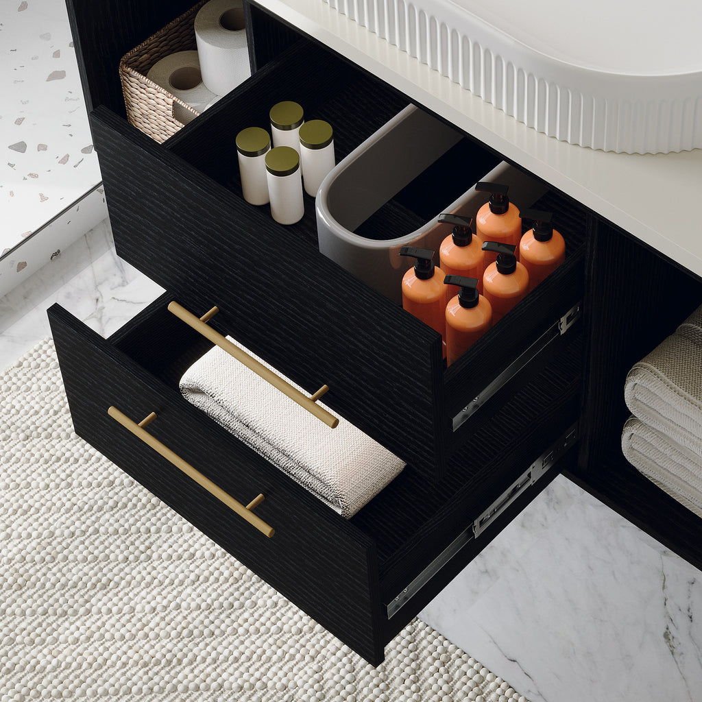 Modern 39.4-In Wall-Mounted Bathroom Vanity
