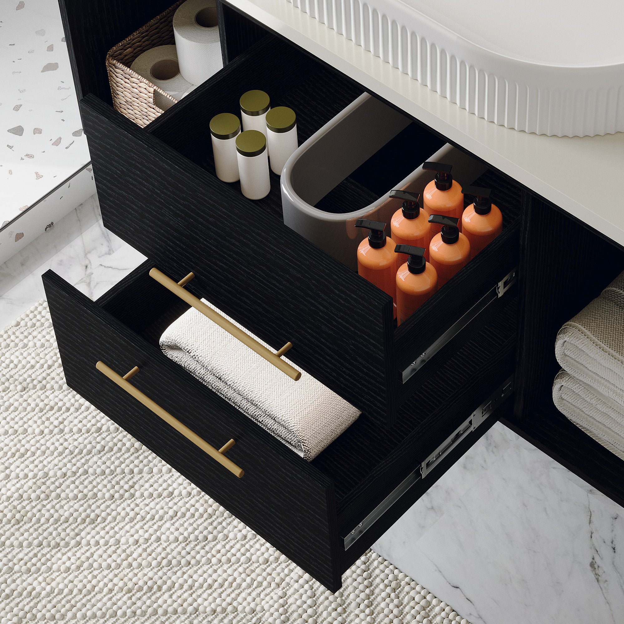 Modern 39.4-In Wall-Mounted Bathroom Vanity