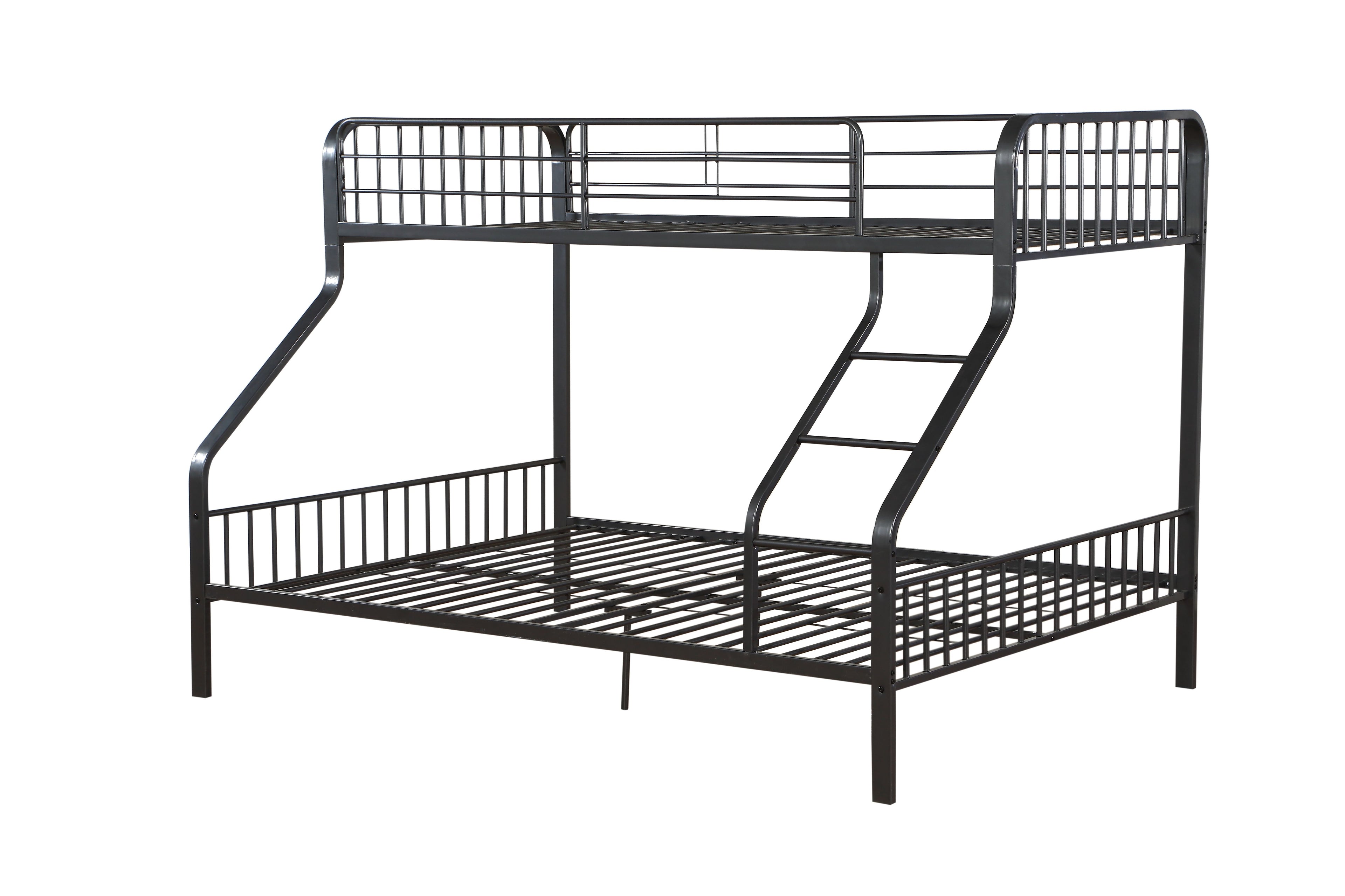 Caius Gunmetal Finish Twin XL/Queen Bunk Bed