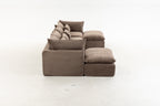 129.8" Width Cloud Couch Oversized Modular Sectional Sofa