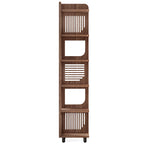 71.65" Tall 6-Tier Rustic Corner Bookshelf
