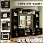 All-in-One Modern TV Stand with Bookcase for TVs Up to 65-inch