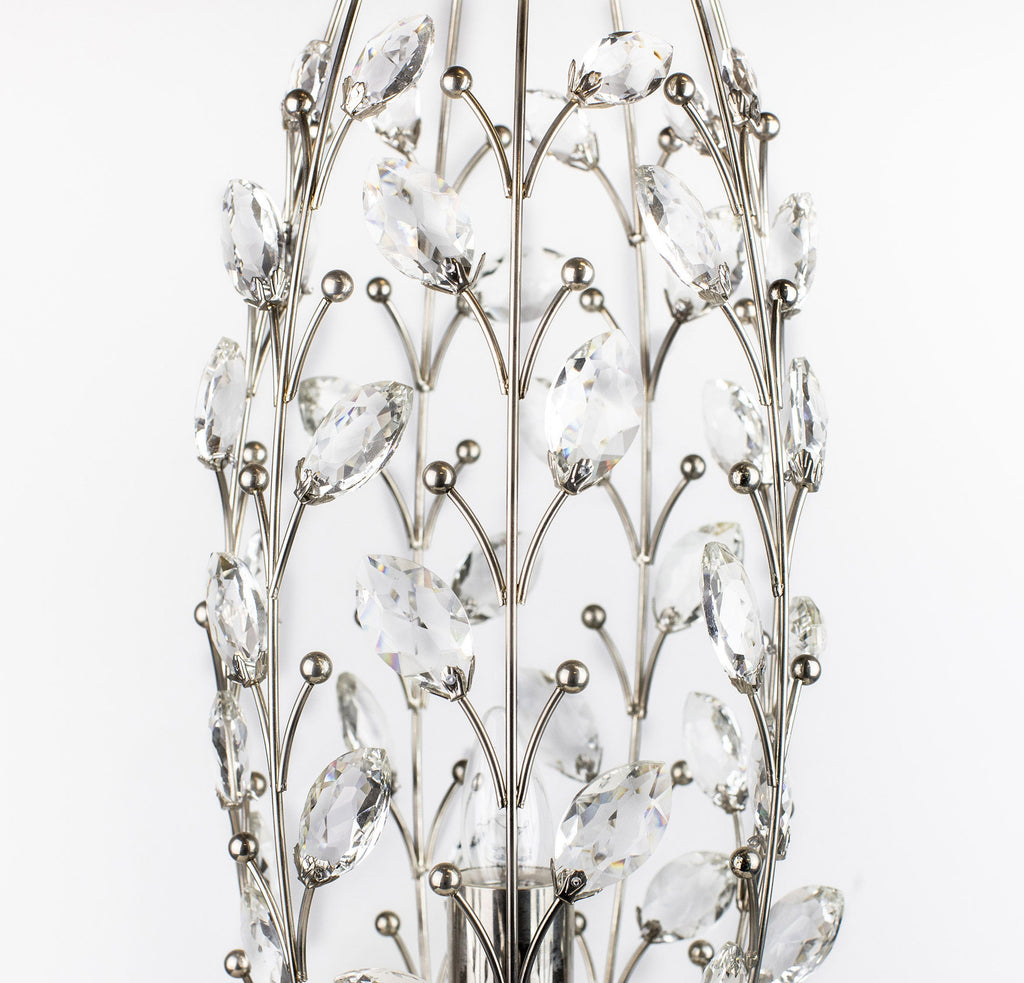 Crystal Buds 18" Contemporary Metal Uplight Lamp
