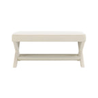 Comfort Double Bench Upholstered in Velvet Fabric