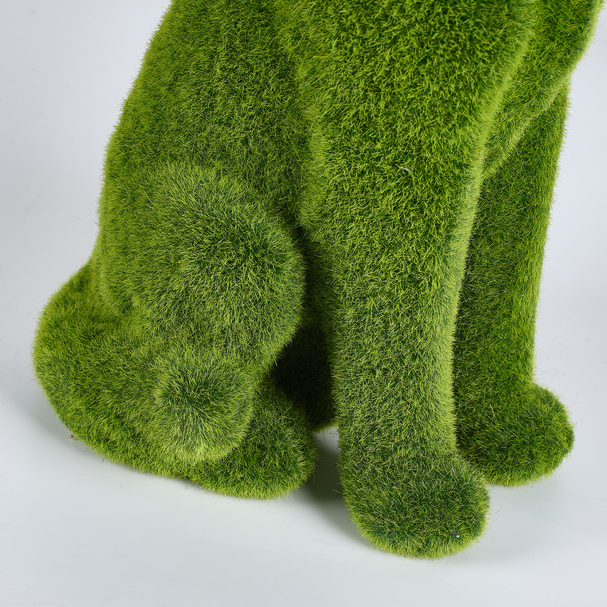 13.7" Garden Statue, Flocked Dog Figurine Style A, Resin