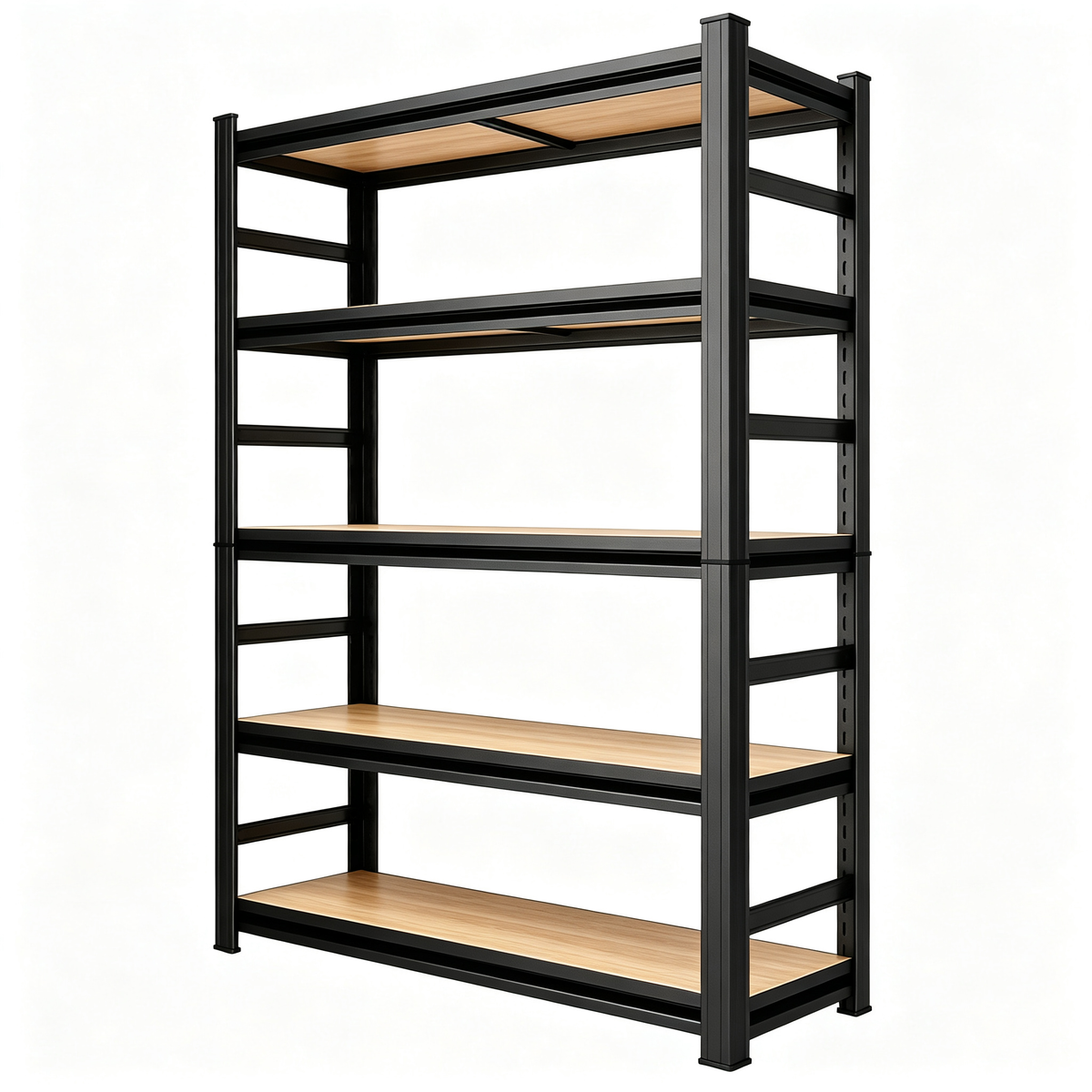 63-Inch Height Storage Shelving Unit with Five-Tier Adjustable Shelves