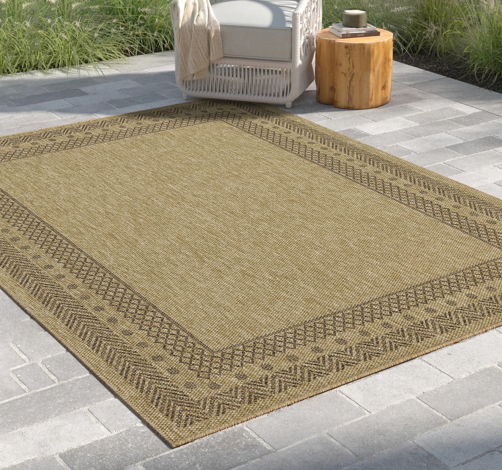Earth GC_NTL1007 Jute/Mocha Indoor/Outdoor Area Rug