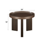 Lakita Dark Blond High Gloss & Smoked Table
