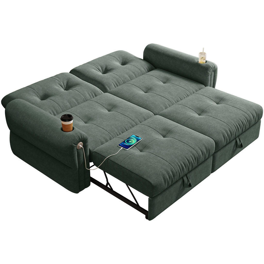 77-Inch Multi-Functional Convertible Sofa Bed