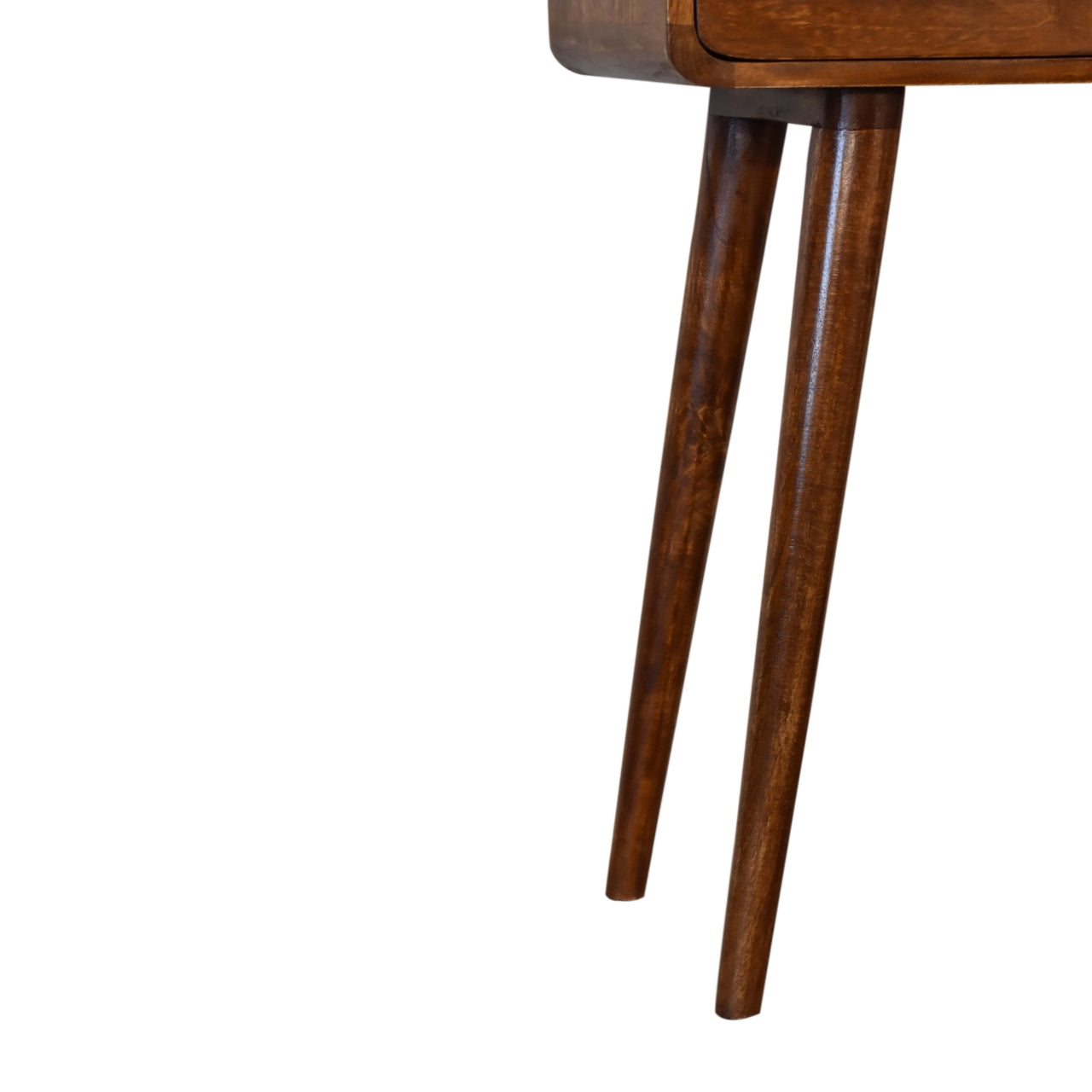 Solid Wood Mini Console Table, 2-Drawers, 1 Open Slot
