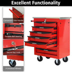 7 Drawers Multifunctional Tool Cart with Wheels