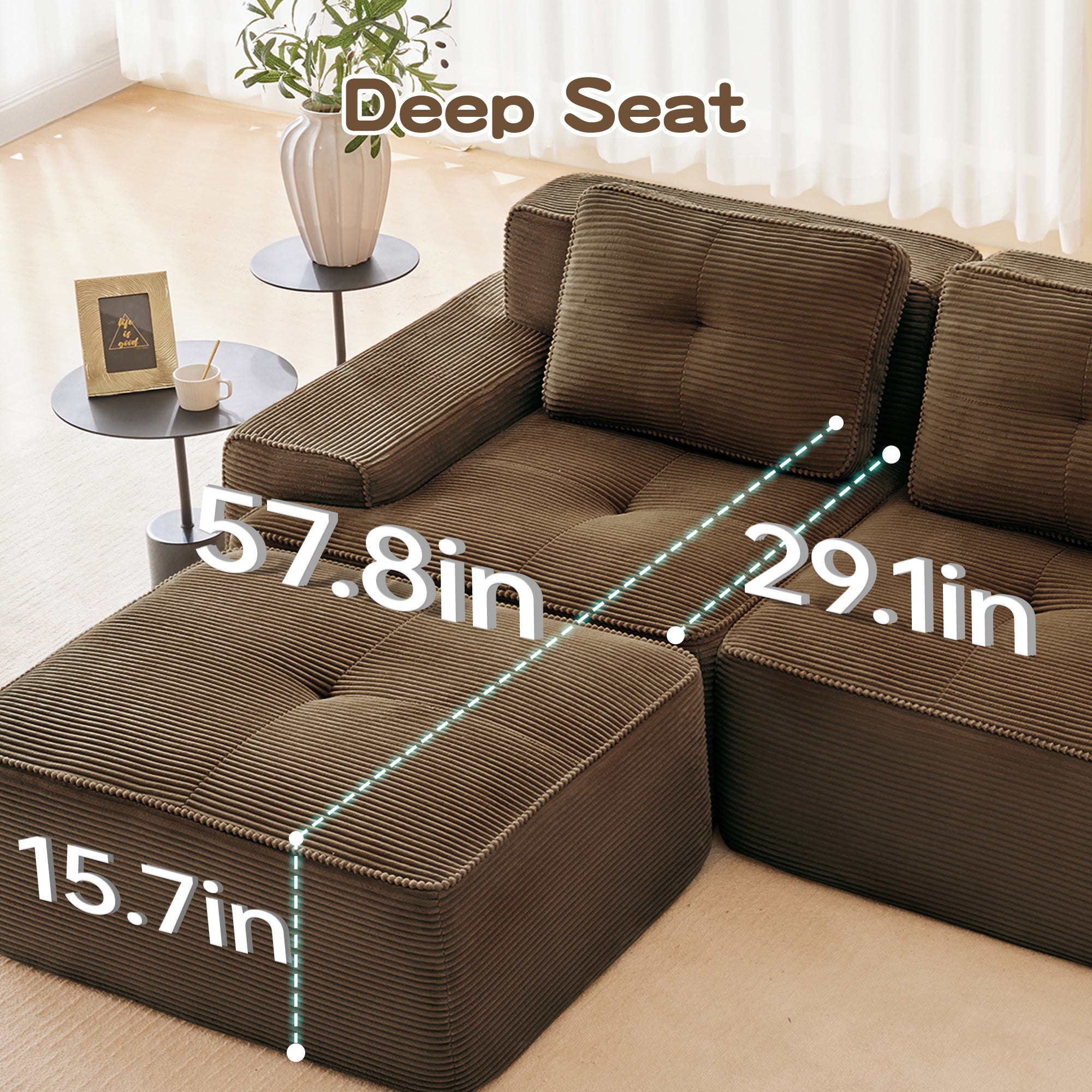Modular Deep-Seat Sofa Set