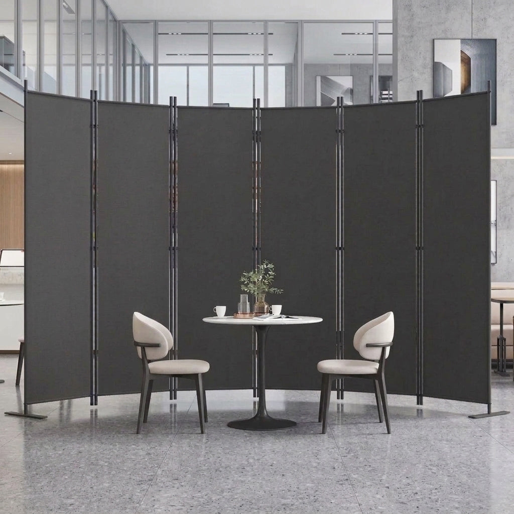 Room Divider 6-Panel - Black