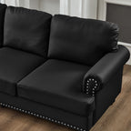 Modern Classic Design Leather Loveseat & Sofa Set