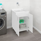 Demolotion Utility Sink Cabinet with Dual Compartments