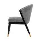 Ola Wood Chenille Dining Chair
