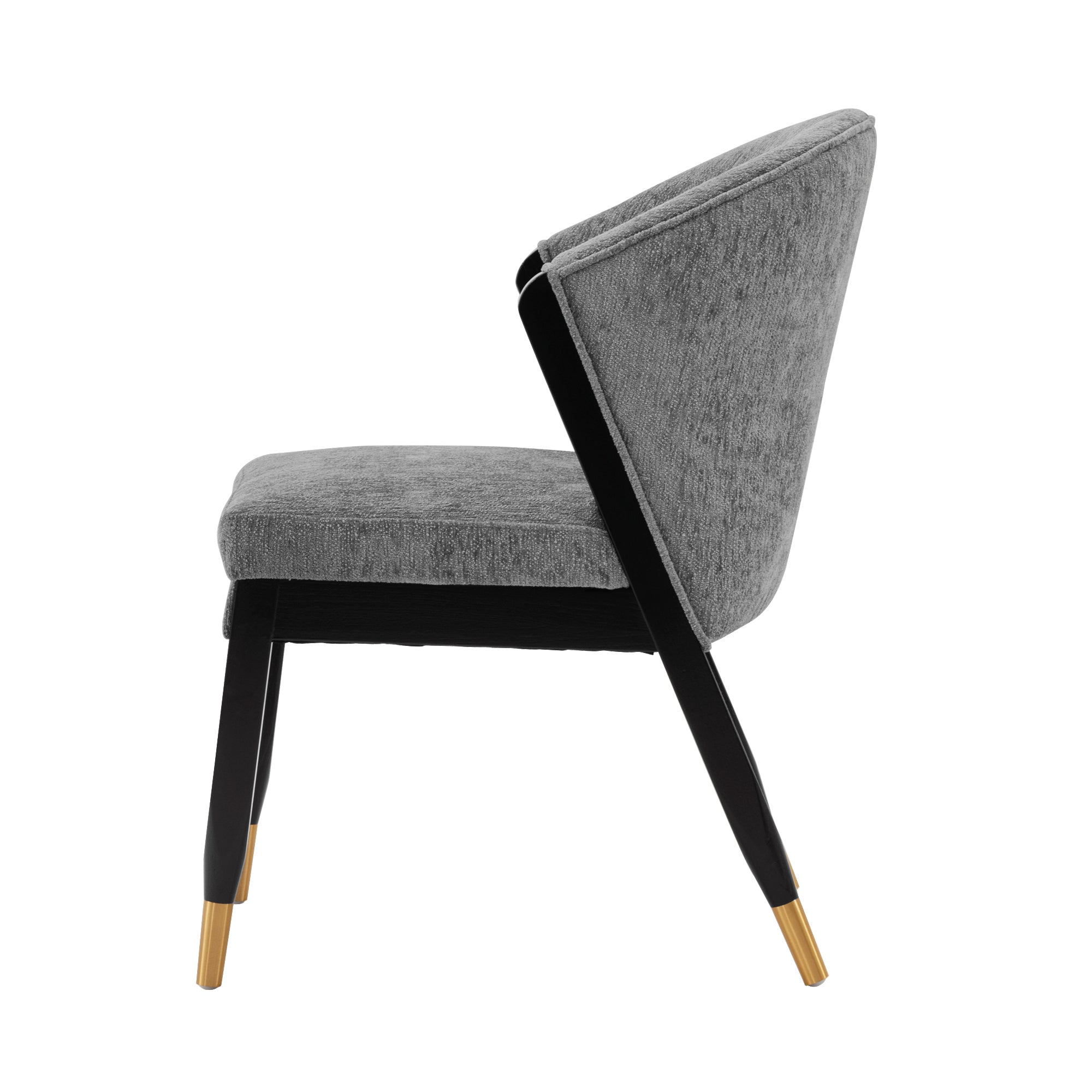 Ola Wood Chenille Dining Chair