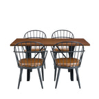 Indoor Upholstered Dining Set With Metal Legs (Set of 4)