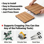 Interlocking WPC Deck Tiles 11.8"x11.8"