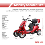 Electric Mobility Scooter with Big Size, High Power