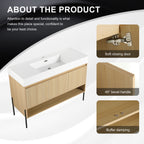 48" Bathroom Vanity Combo with Single Resin Sink