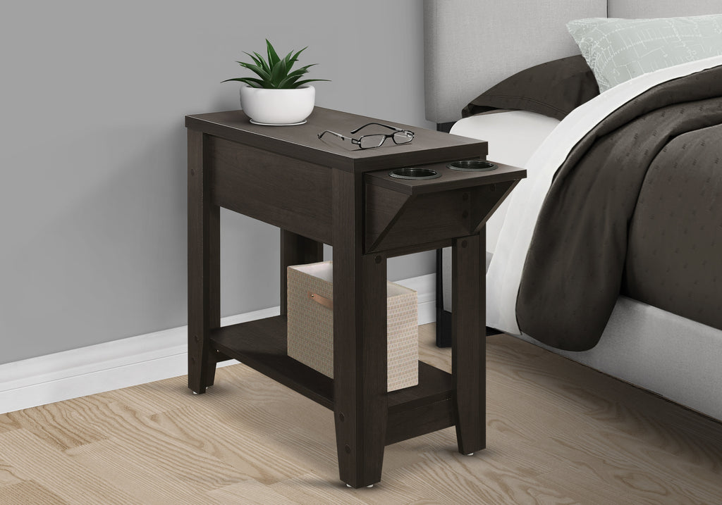 Accent Table with Storage for Living Room & Bedroom